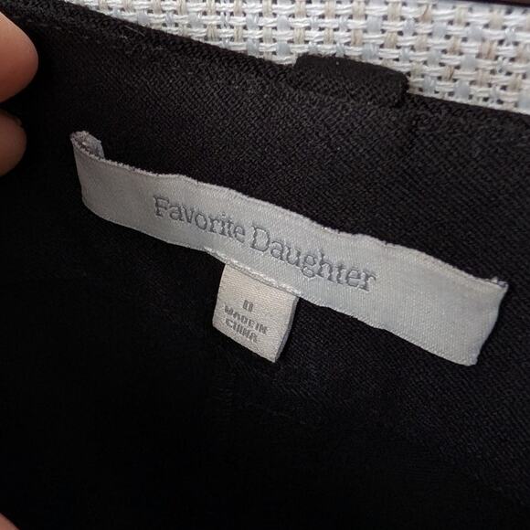 Favorite Daughter Black The Favorite Pant Pleat High-rise Wide Leg Pants, size 0 - Picture 3 of 10